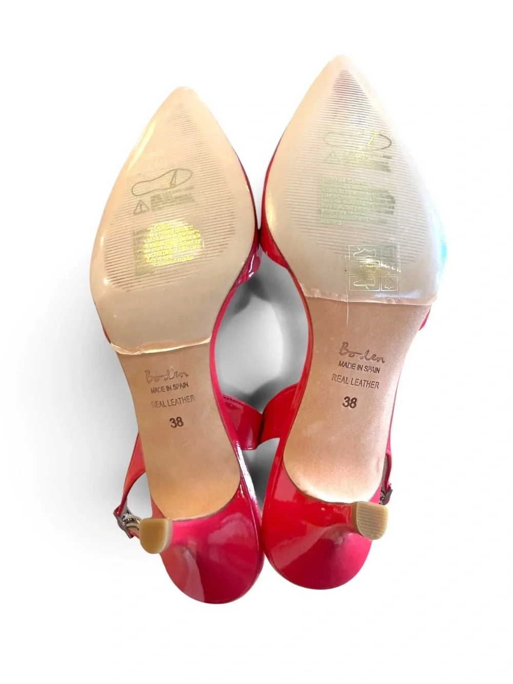 Boden Watermelon Patent Slingback Kitten Heels